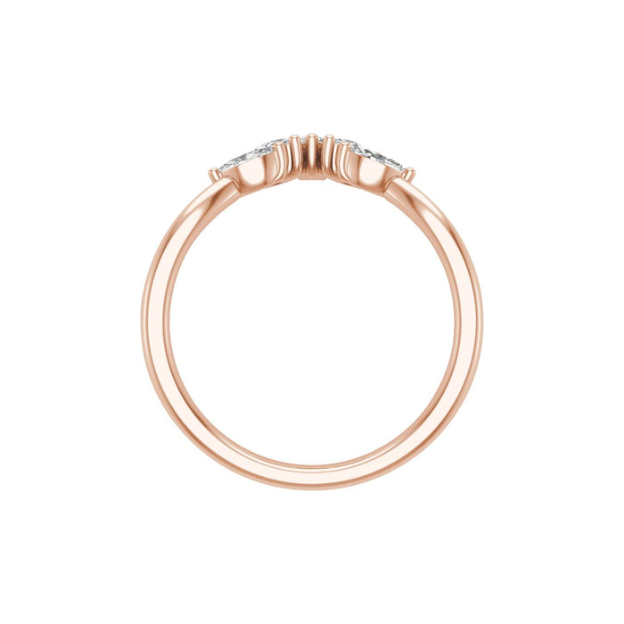 14K Rose Gold 3/8 CTW Lab-Grown Diamond Contour Band
