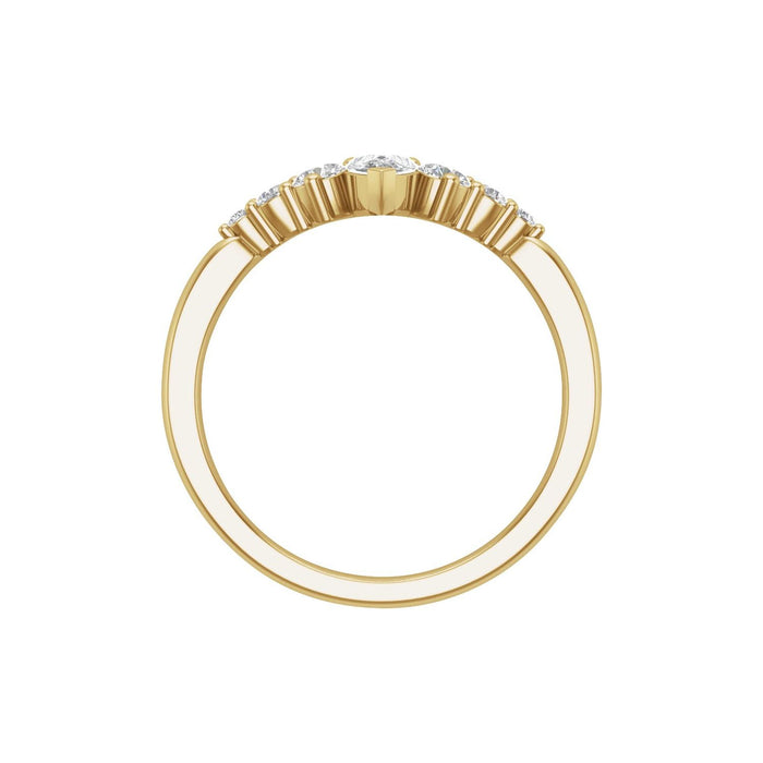 14K Yellow Gold 1/2 CTW Lab-Grown Diamond Contour Band
