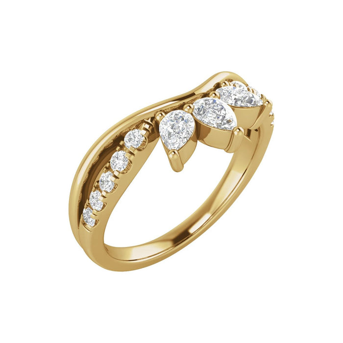 14K Yellow Gold 1/2 CTW Lab-Grown Diamond Contour Band