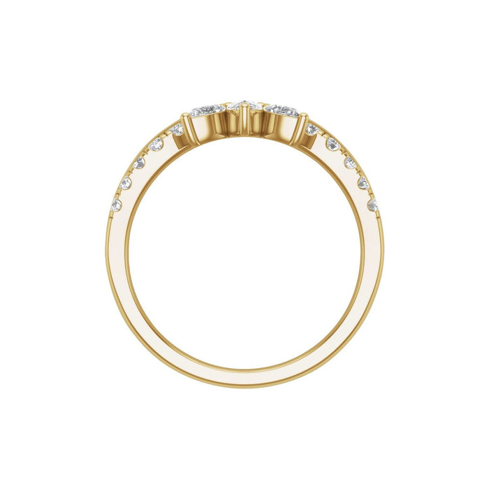 14K Yellow Gold 1/2 CTW Lab-Grown Diamond Contour Band