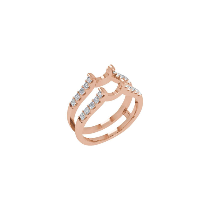 14K Rose Gold 1/2 CTW Lab-Grown Diamond Ring Guard
