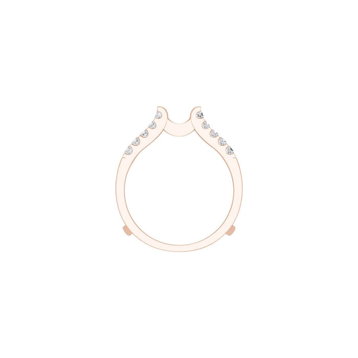 14K Rose Gold 1/2 CTW Lab-Grown Diamond Ring Guard