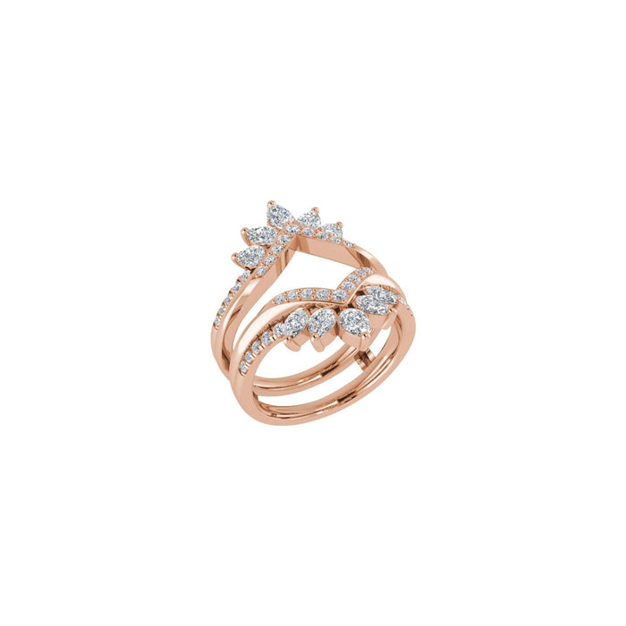 14K Rose Gold 1 1/3 CTW Lab-Grown Diamond Ring Guard