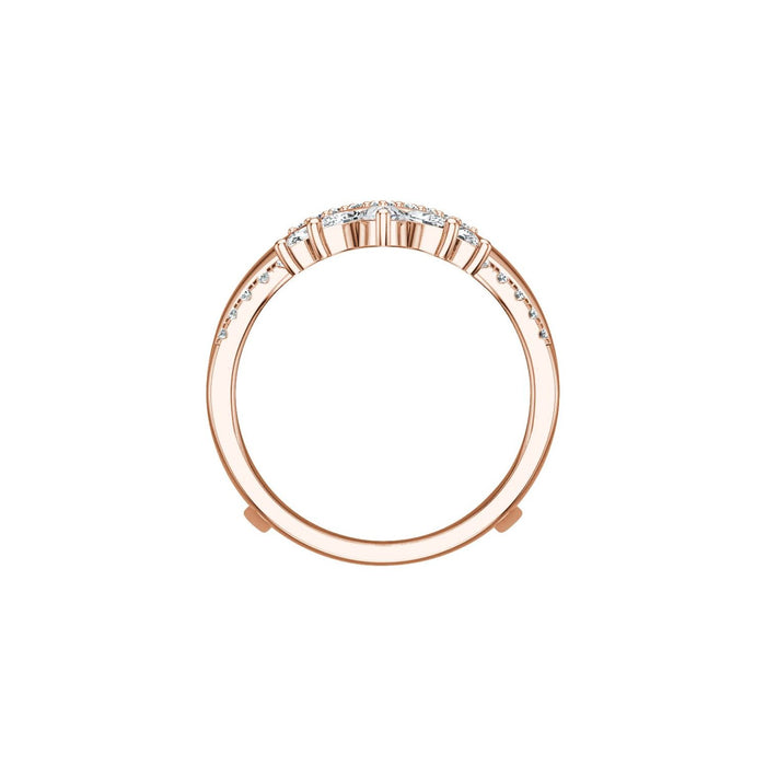 14K Rose Gold 1 1/3 CTW Lab-Grown Diamond Ring Guard