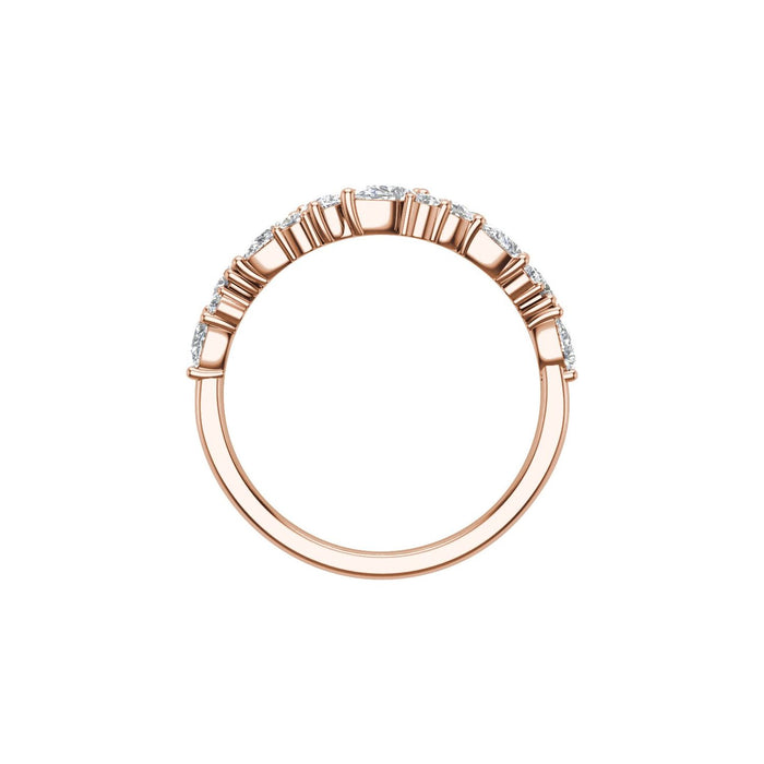 14K Rose Gold 1 CTW Lab-Grown Diamond Contour Band