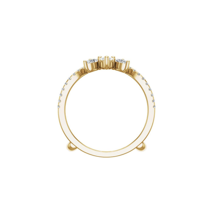 14K Yellow Gold 1 1/8 CTW Lab-Grown Diamond Ring Guard