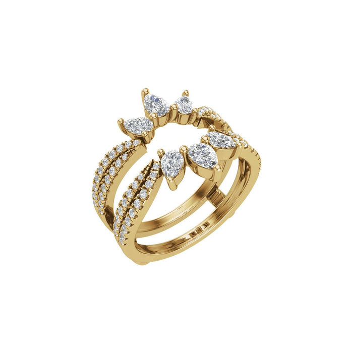 14K Yellow Gold 1 1/8 CTW Lab-Grown Diamond Ring Guard