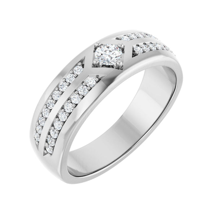 14K White Gold 1/2 CTW Lab-Grown Diamond Band