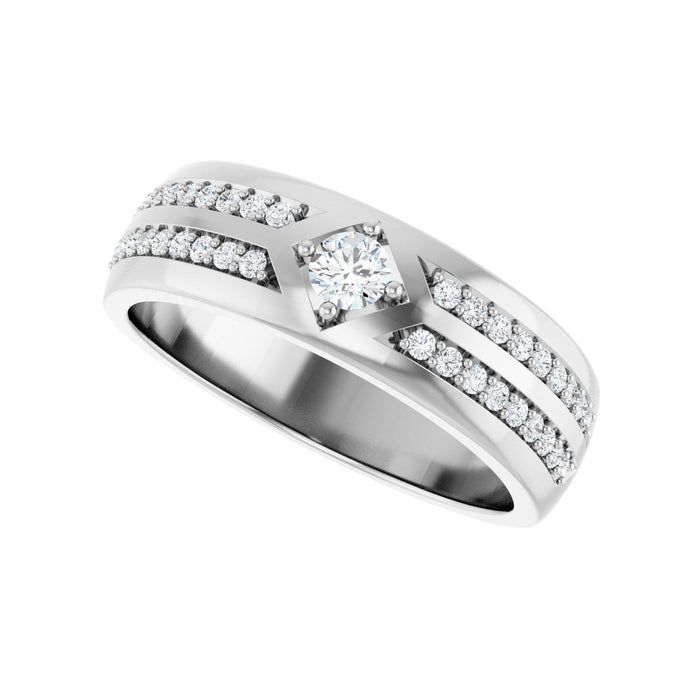 14K White Gold 1/2 CTW Lab-Grown Diamond Band