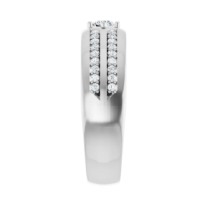 14K White Gold 1/2 CTW Lab-Grown Diamond Band