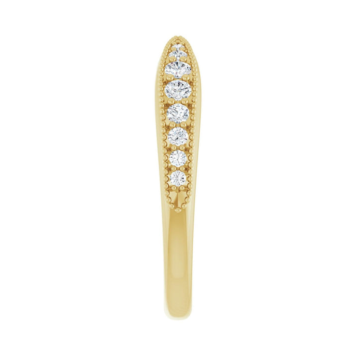 14K Yellow Gold 1/4 CTW Lab-Grown Diamond Contour Band