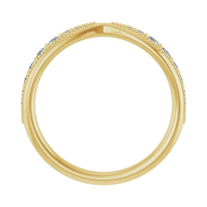 14K Yellow Gold 1/4 CTW Lab-Grown Diamond Contour Band