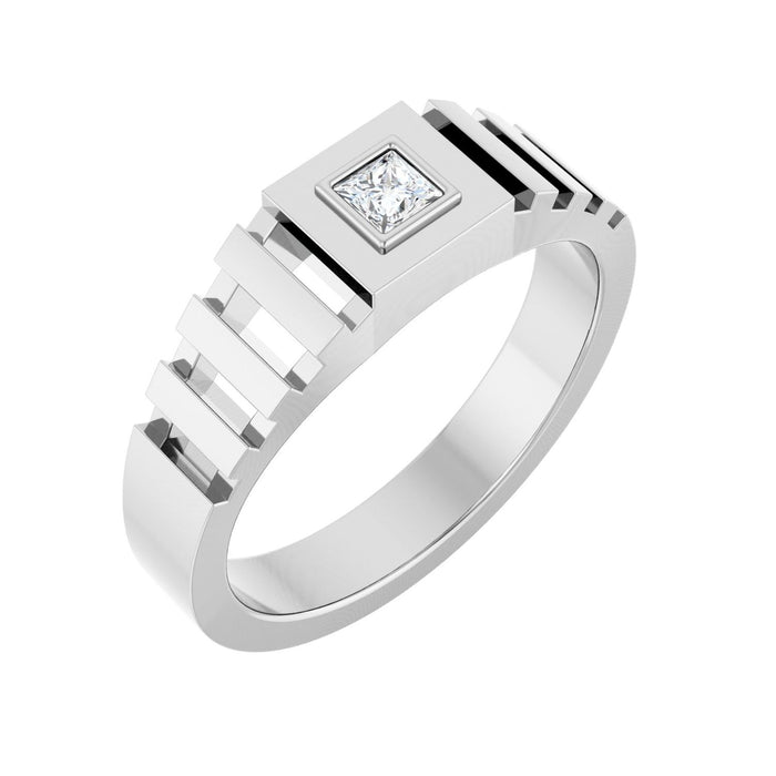 14K White Gold 1/6 CT Lab-Grown Diamond Band