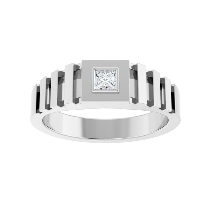 14K White Gold 1/6 CT Lab-Grown Diamond Band