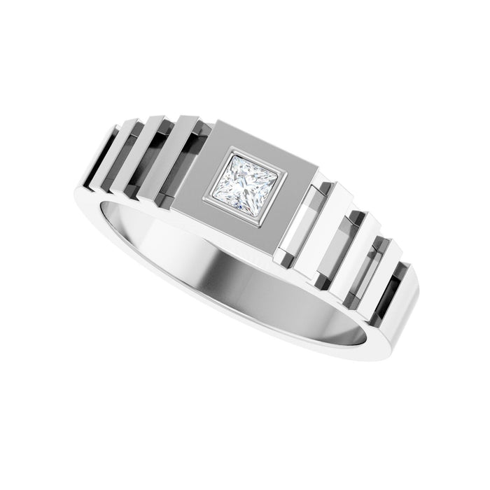 14K White Gold 1/6 CT Lab-Grown Diamond Band