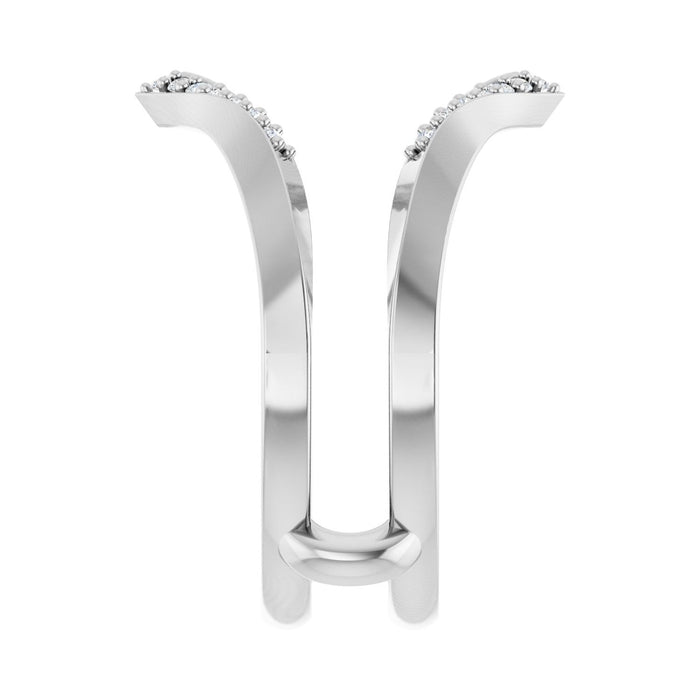 14K White Gold 1/6 CTW Lab-Grown Diamond Ring Guard
