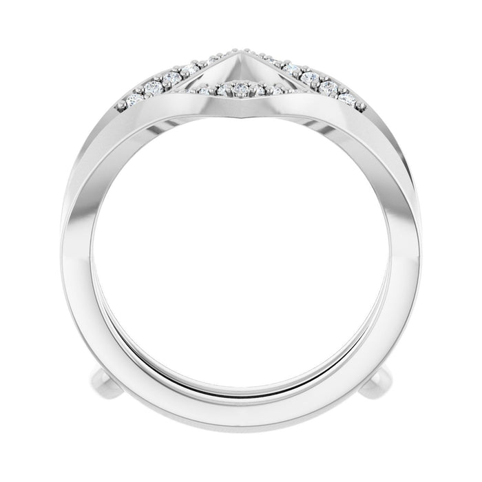14K White Gold 1/6 CTW Lab-Grown Diamond Ring Guard