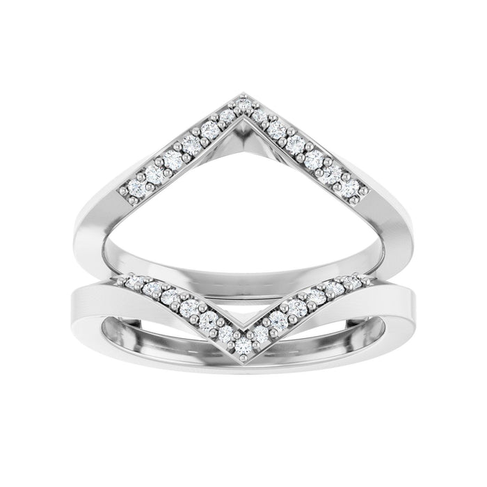 14K White Gold 1/6 CTW Lab-Grown Diamond Ring Guard