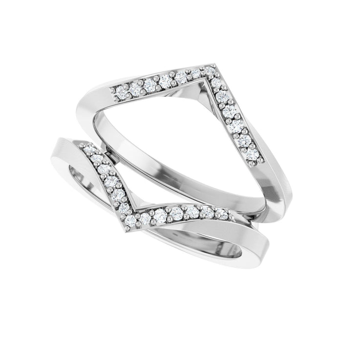 14K White Gold 1/6 CTW Lab-Grown Diamond Ring Guard