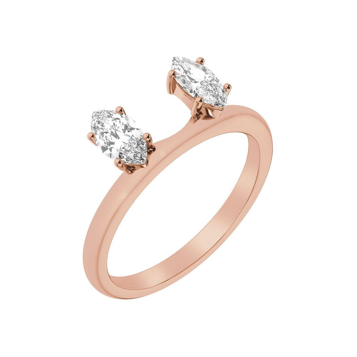 14K Rose Gold 1/2 CTW Lab-Grown Diamond Wrap-Style Ring Enhancer