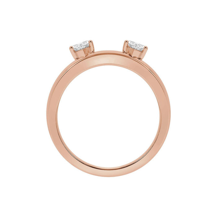 14K Rose Gold 1/2 CTW Lab-Grown Diamond Wrap-Style Ring Enhancer