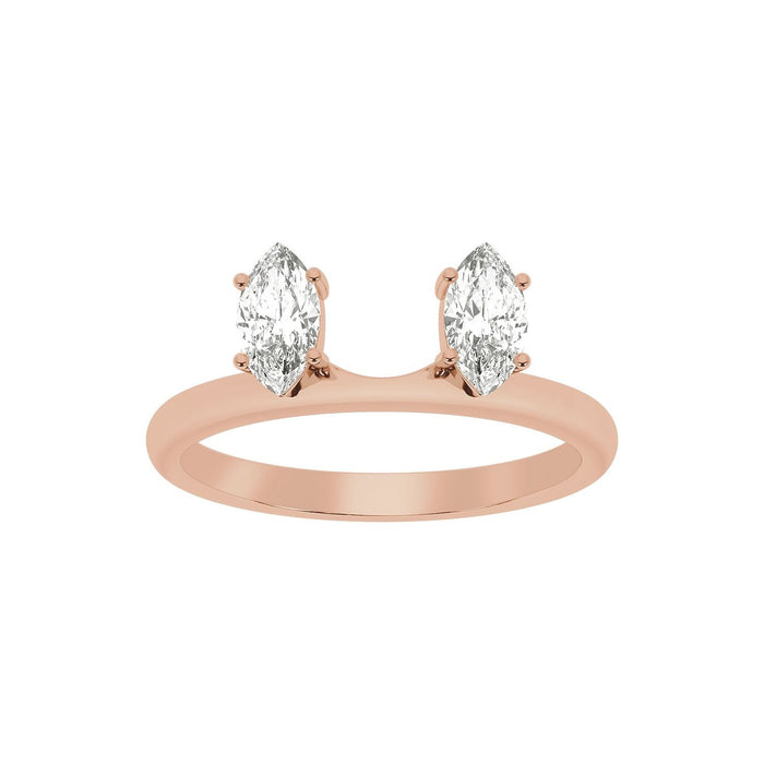 14K Rose Gold 1/2 CTW Lab-Grown Diamond Wrap-Style Ring Enhancer