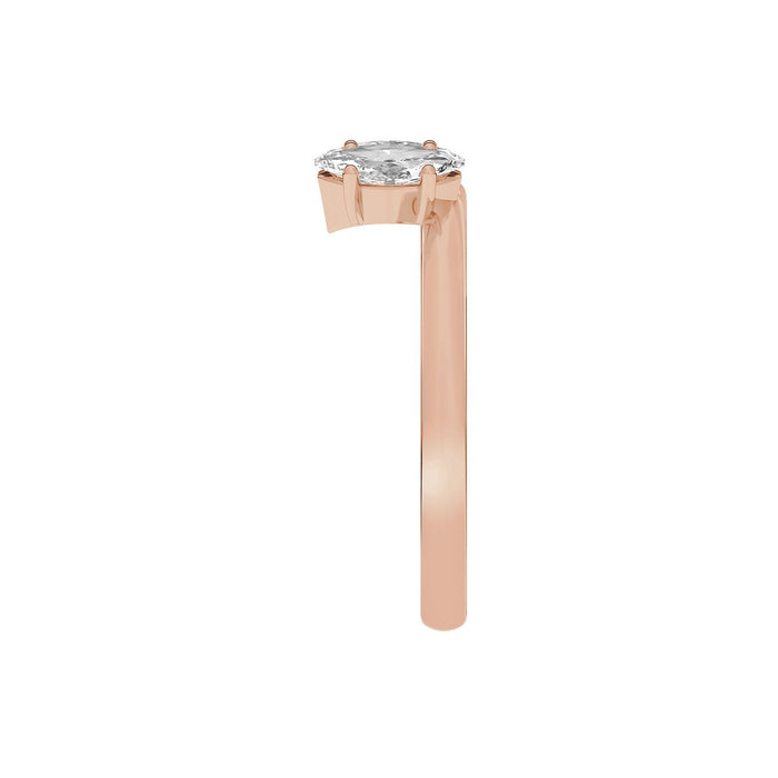 14K Rose Gold 1/2 CTW Lab-Grown Diamond Wrap-Style Ring Enhancer