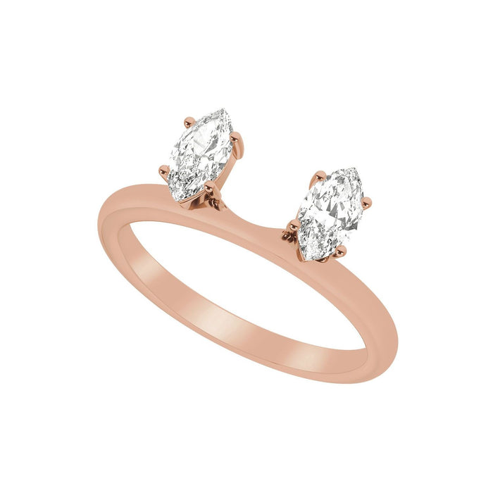 14K Rose Gold 1/2 CTW Lab-Grown Diamond Wrap-Style Ring Enhancer