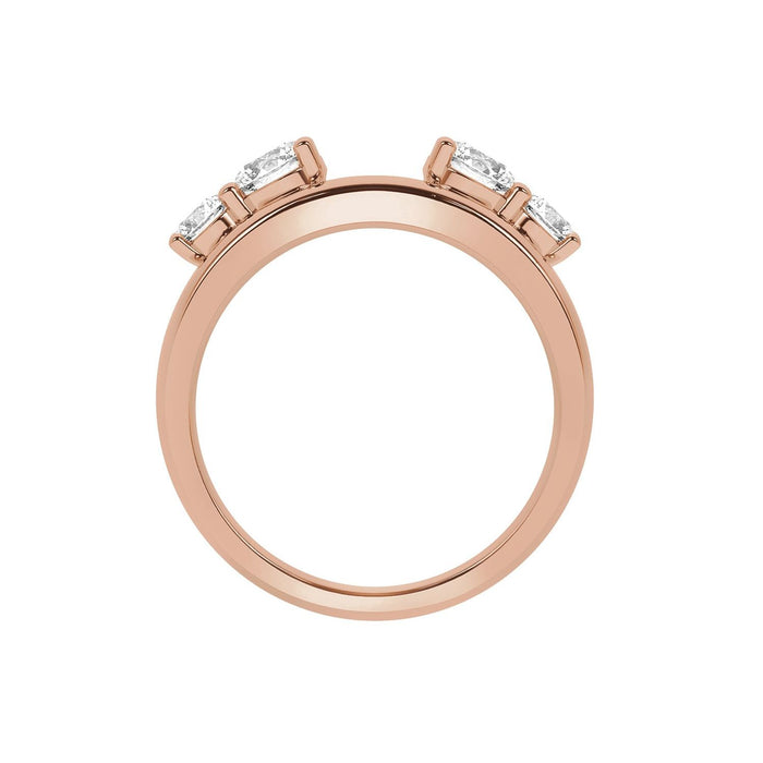 14K Rose Gold 1 CTW Lab-Grown Diamond Wrap-Style Ring Enhancer