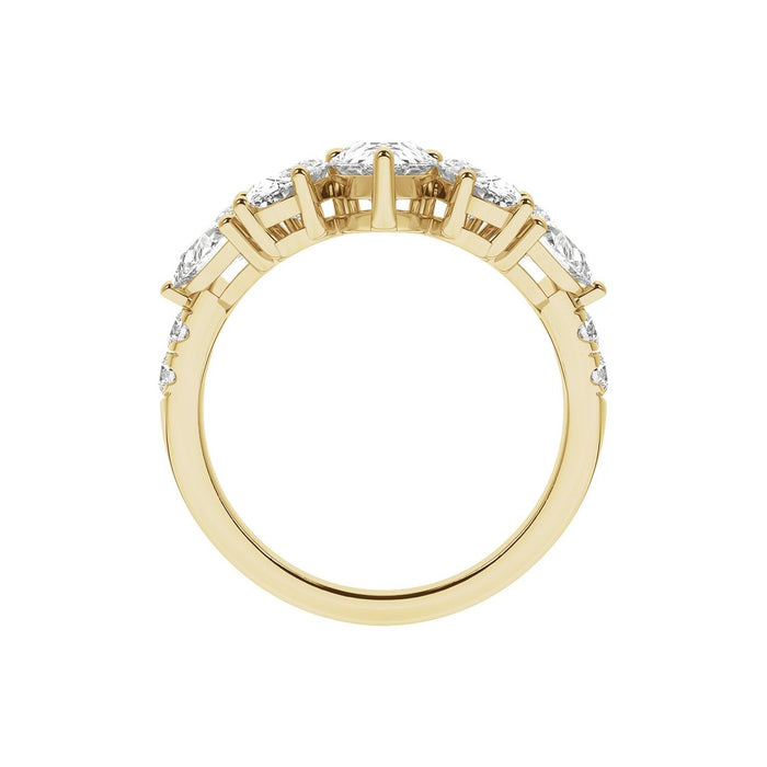 14K Yellow Gold 2 CTW Lab-Grown Diamond Contour Band