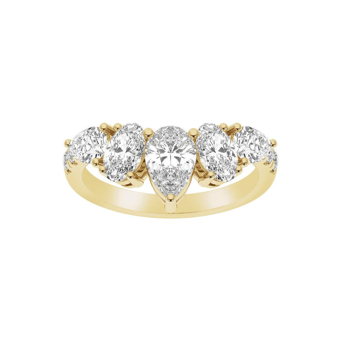 14K Yellow Gold 2 CTW Lab-Grown Diamond Contour Band