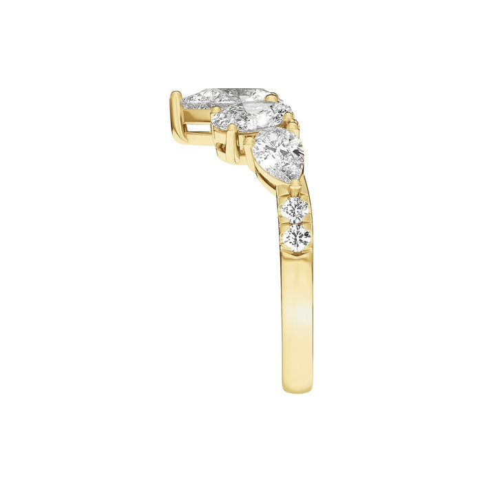 14K Yellow Gold 2 CTW Lab-Grown Diamond Contour Band