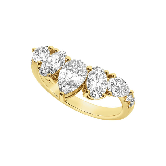14K Yellow Gold 2 CTW Lab-Grown Diamond Contour Band