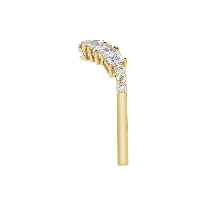 14K Yellow Gold 1 CTW Lab-Grown Diamond Contour Band