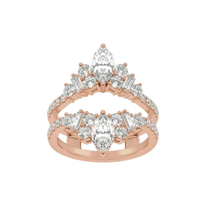 14K Rose Gold 2 CTW Lab-Grown Diamond Ring Guard