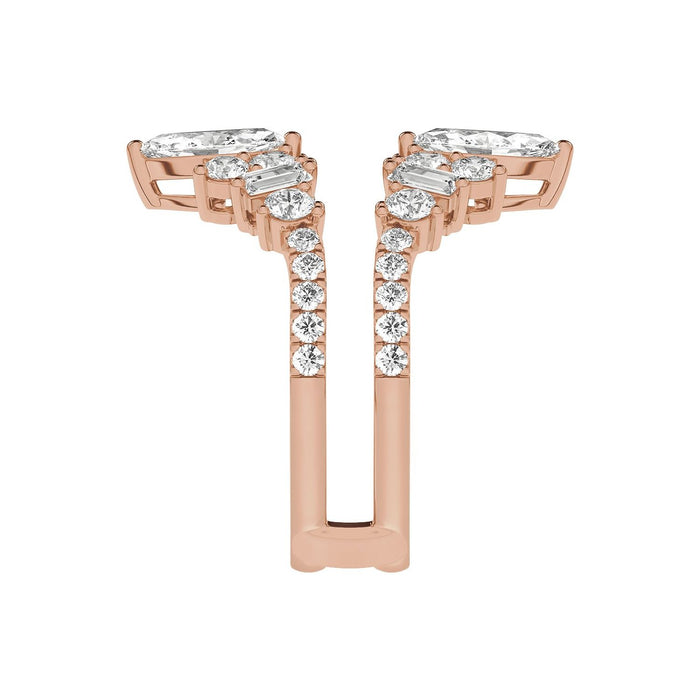 14K Rose Gold 2 CTW Lab-Grown Diamond Ring Guard