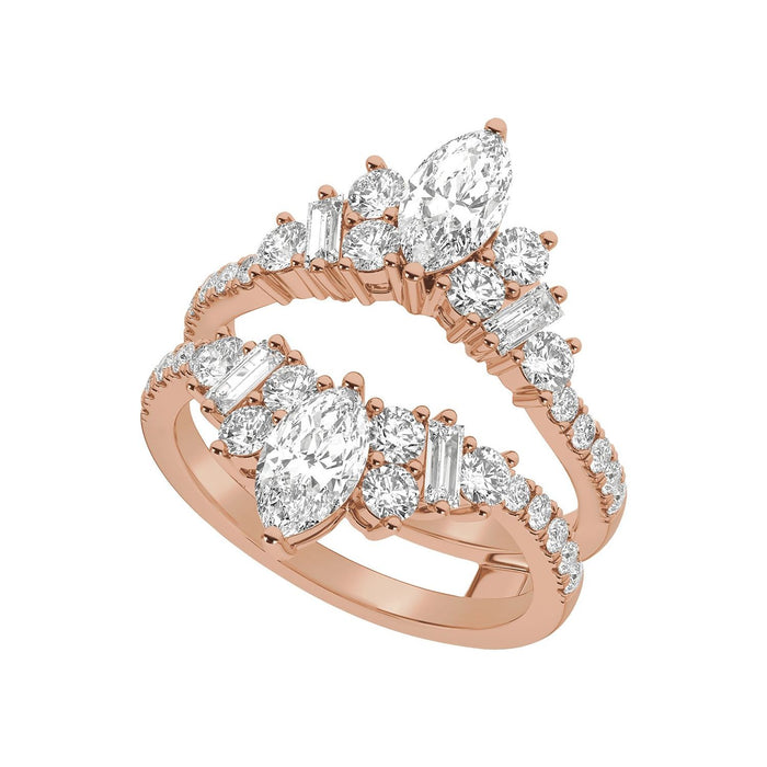14K Rose Gold 2 CTW Lab-Grown Diamond Ring Guard