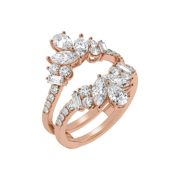 14K Rose Gold 2 CTW Lab-Grown Diamond Ring Guard