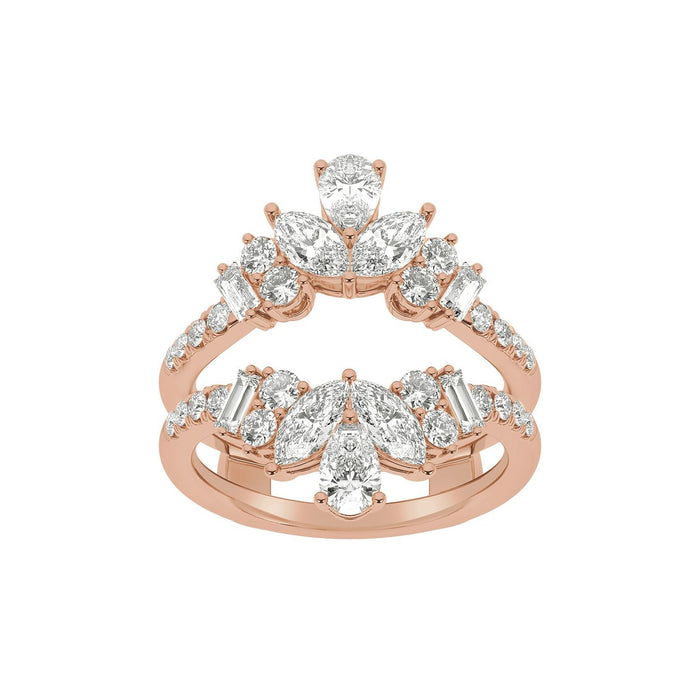 14K Rose Gold 2 CTW Lab-Grown Diamond Ring Guard