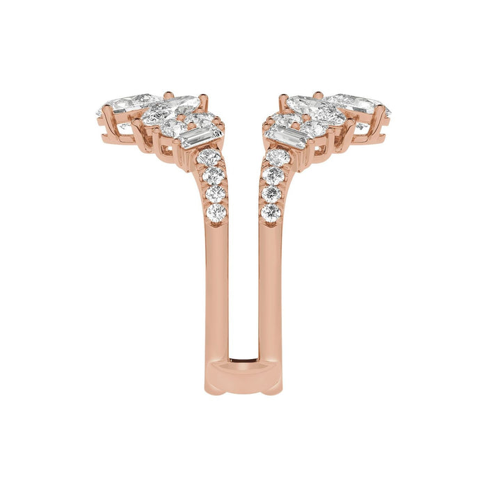 14K Rose Gold 2 CTW Lab-Grown Diamond Ring Guard