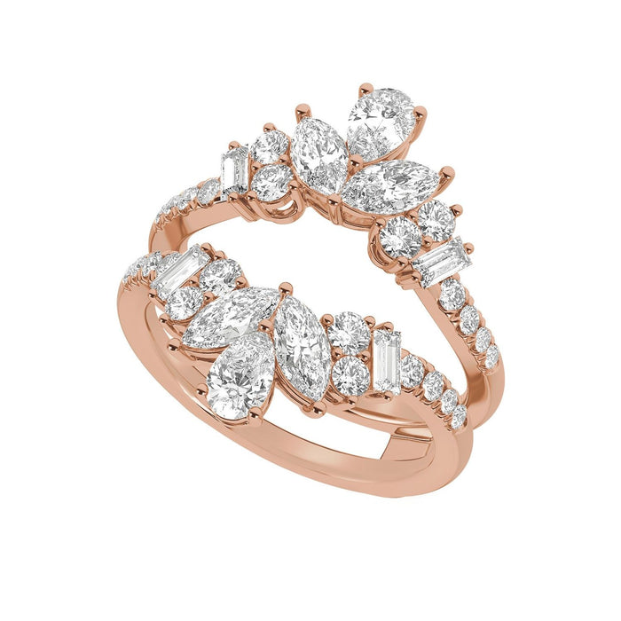 14K Rose Gold 2 CTW Lab-Grown Diamond Ring Guard