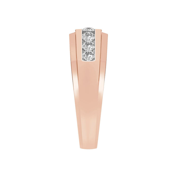 14K Rose Gold 1/2 CTW Lab-Grown Diamond Band