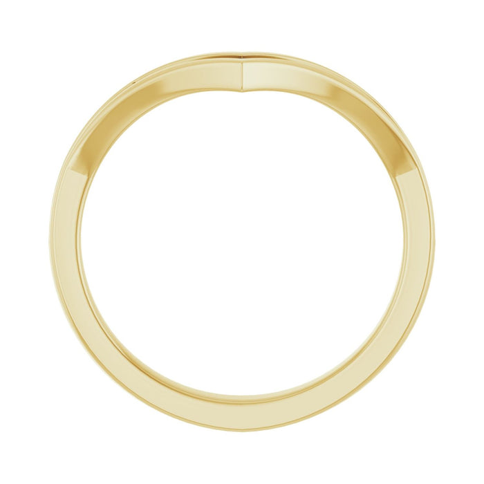 14K Yellow Gold 1/5 CTW Lab-Grown Diamond Contour Band