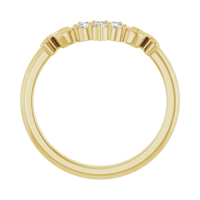 14K Yellow Gold .08 CTW Lab-Grown Diamond Contour Band