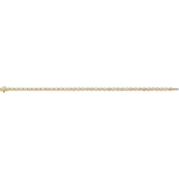 14K Yellow Gold 6 1/4 CTW Lab-Grown Diamond Line 7" Bracelet