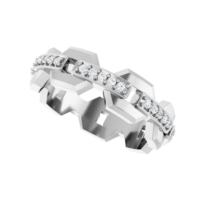 14K White Gold 1/5 CTW Lab-Grown Diamond Band