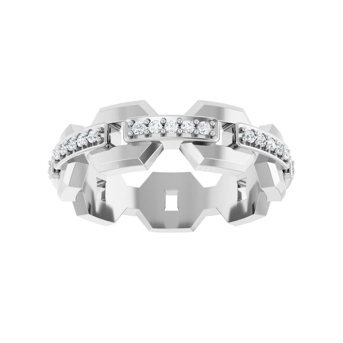 14K White Gold 1/5 CTW Lab-Grown Diamond Band