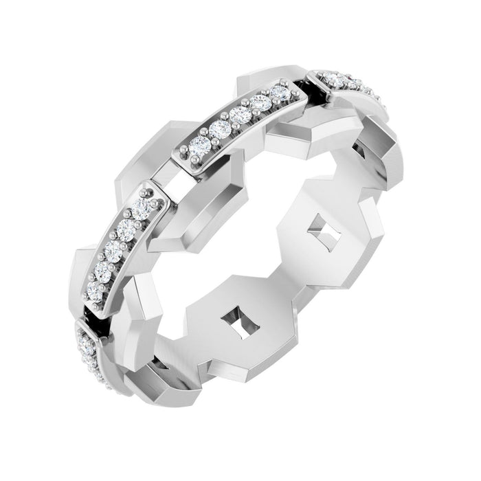 14K White Gold 1/5 CTW Lab-Grown Diamond Band