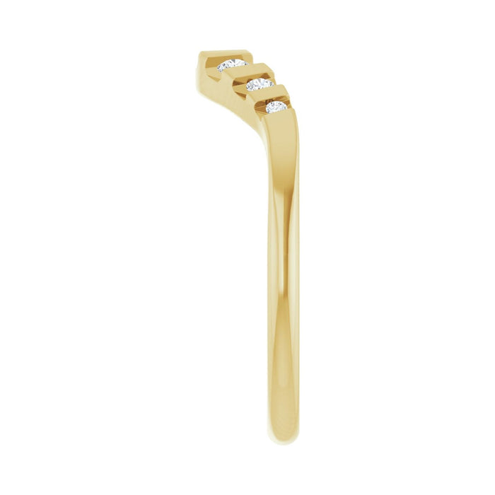 14K Yellow Gold Round 1/6 CTW Lab-Grown Diamond Channel-Set Contour Band