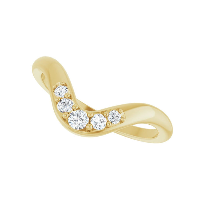 14K Yellow Gold 1/6 CTW Lab-Grown Diamond Contour Band